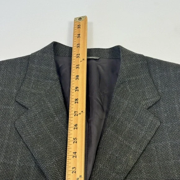 Canali Suit Jacket Mens 54 Gray Check Wool Cashmere Tweed Sport Coat Made Italy